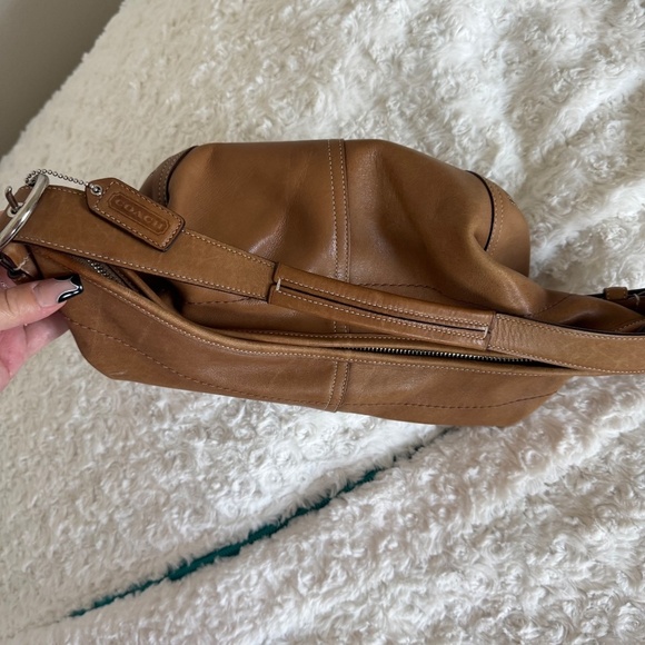 Vintage COACH Large Soho British Tan Leather Hobo 9464 GORGEOUS - Picture 5 of 8